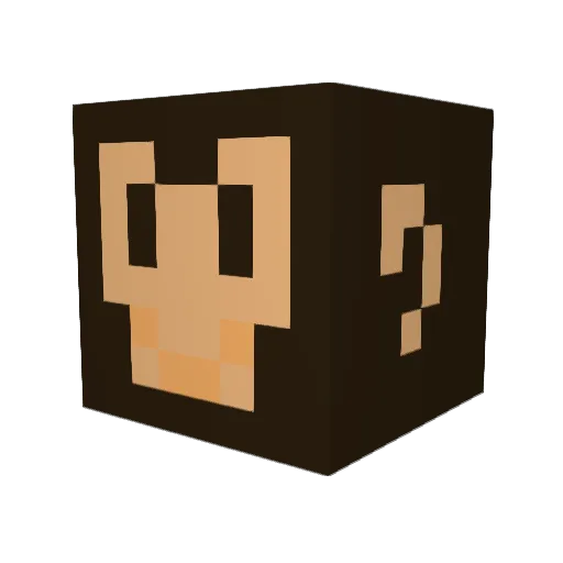 sneaky_sacky Minecraft avatar head, 3D render