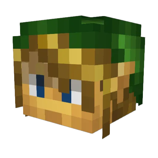 sneakyeskimos Minecraft avatar head, 3D render