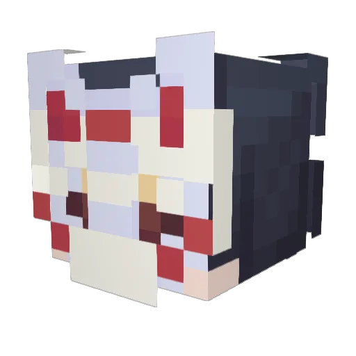 sneakyseraph Minecraft avatar head, 3D render