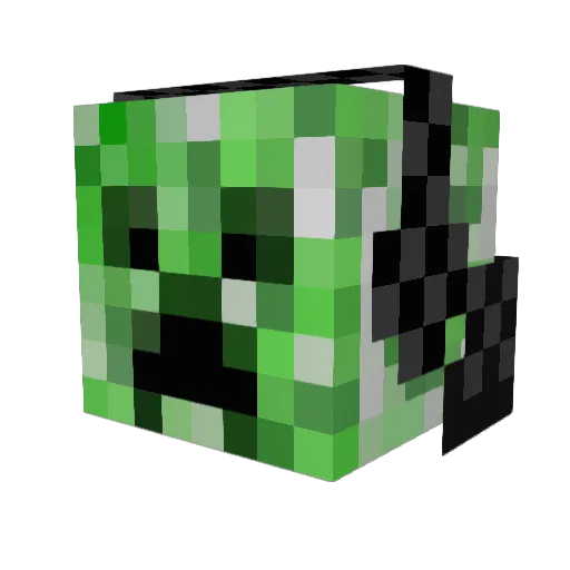 sneakytom Minecraft avatar head, 3D render