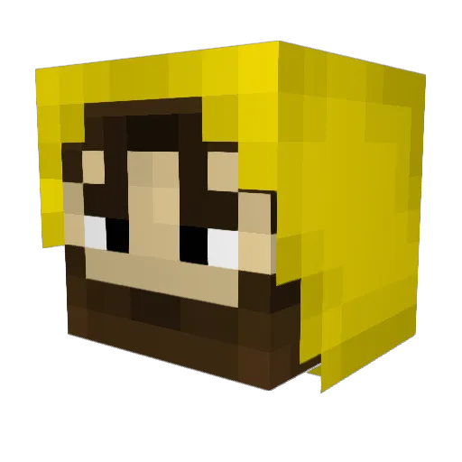 sneakyzekey Minecraft avatar head, 3D render