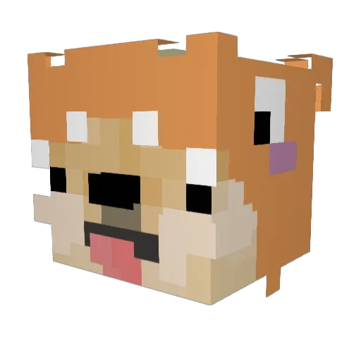 sneaxeee Minecraft avatar head, 3D render