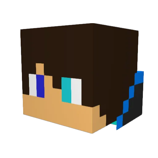 sneeft Minecraft avatar head, 3D render