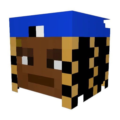 sneekkss Minecraft avatar head, 3D render