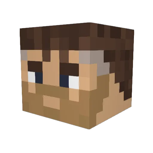 sneekygreenman Minecraft avatar head, 3D render