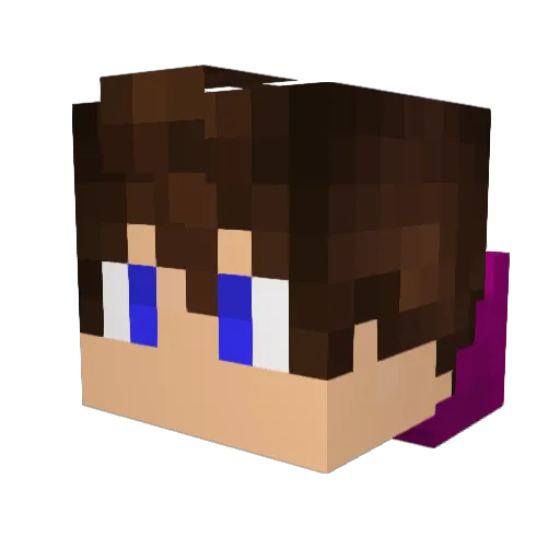 sneeqi Minecraft avatar head, 3D render