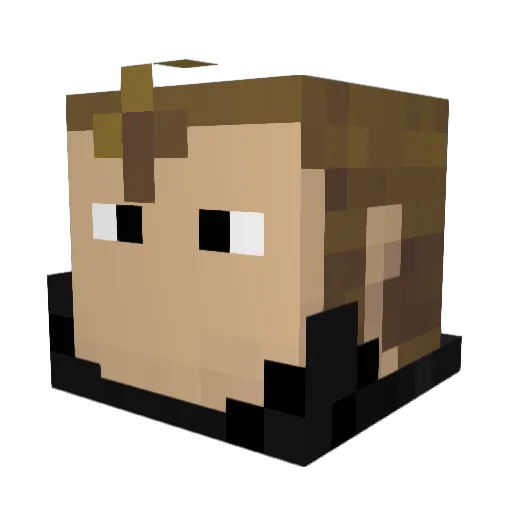 snekcihc Minecraft avatar head, 3D render