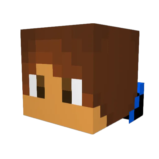 sneky128 Minecraft avatar head, 3D render