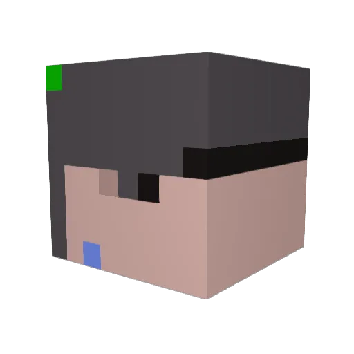 snetygun Minecraft avatar head, 3D render