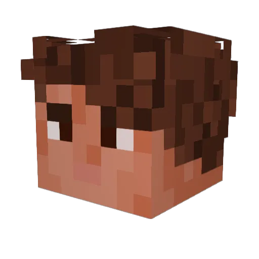 snickersdig Minecraft avatar head, 3D render