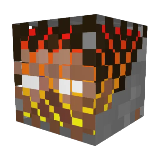 snickledorf_ Minecraft avatar head, 3D render
