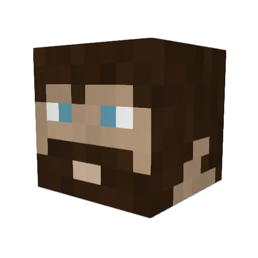 sniffo Minecraft avatar head, 3D render