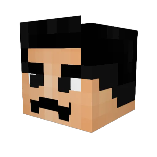 sniffycone Minecraft avatar head, 3D render
