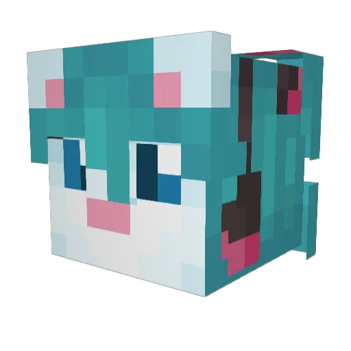 snifglue Minecraft avatar head, 3D render
