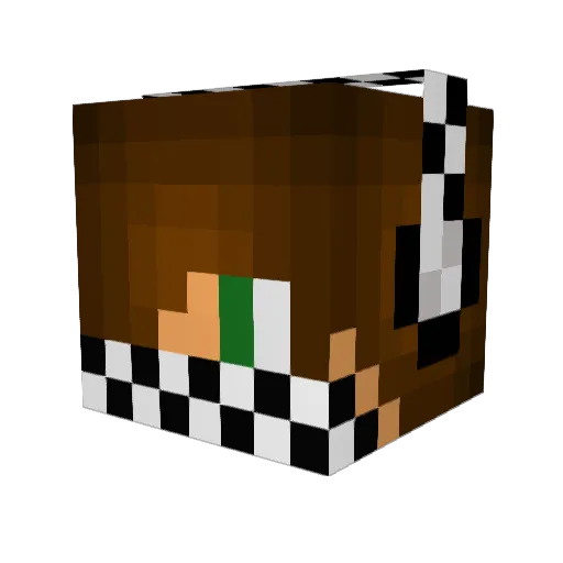 sniperQ8 Minecraft avatar head, 3D render
