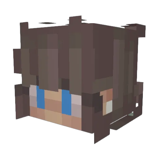 sniperbabe Minecraft avatar head, 3D render