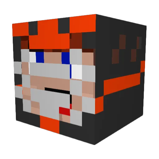 snipergwarrior Minecraft avatar head, 3D render