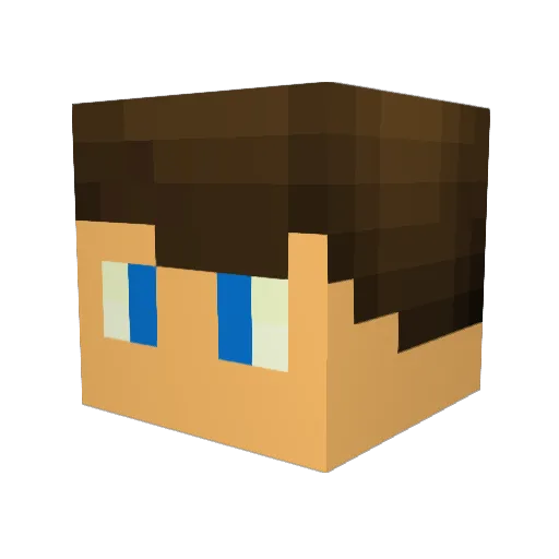 snipernaming Minecraft avatar head, 3D render