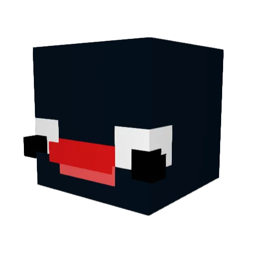 snkai_ Minecraft avatar head, 3D render