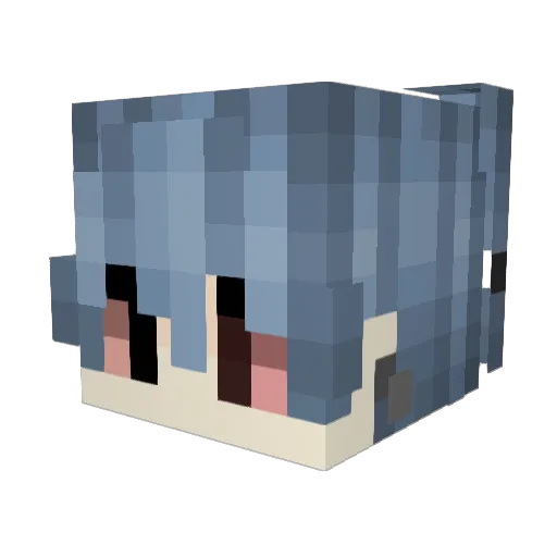snkz_wk Minecraft avatar head, 3D render