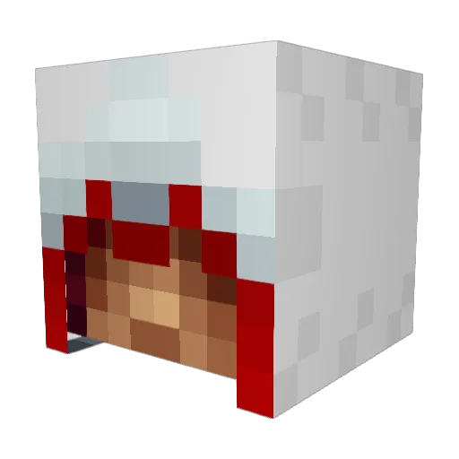 snnHD Minecraft avatar head, 3D render
