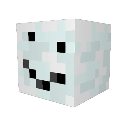 snoewman Minecraft avatar head, 3D render