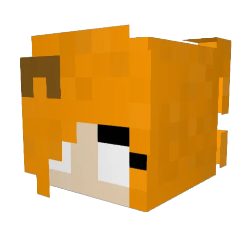 snollster Minecraft avatar head, 3D render