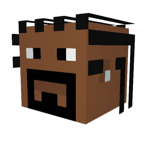 snoop_dogg2 Minecraft avatar head, 3D render