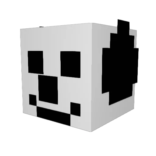 snoopykat Minecraft avatar head, 3D render