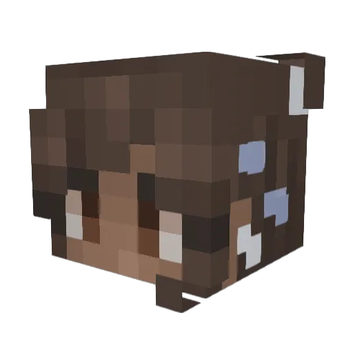 snootalia Minecraft avatar head, 3D render