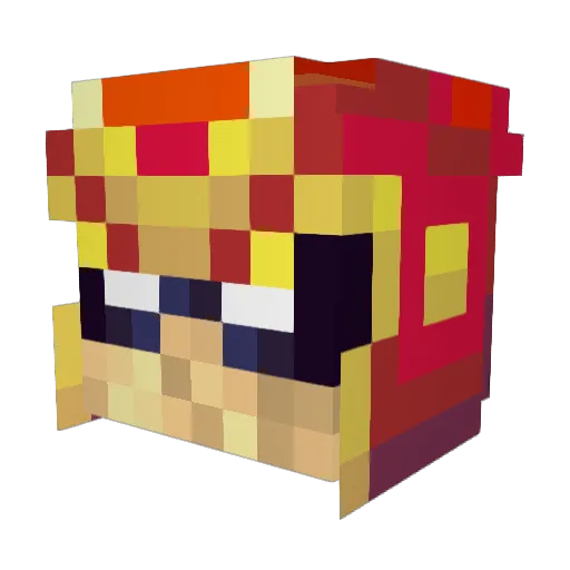snootella Minecraft avatar head, 3D render