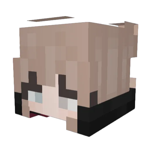 snooziita Minecraft avatar head, 3D render