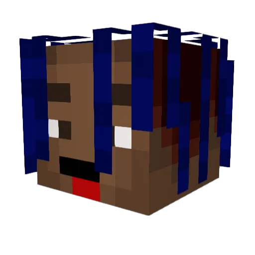 snoqq Minecraft avatar head, 3D render