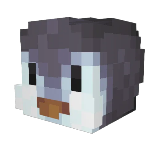 snorlok Minecraft avatar head, 3D render