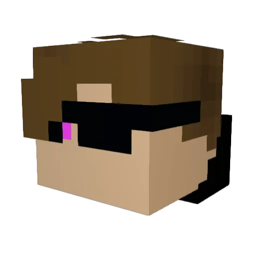 snotaben Minecraft avatar head, 3D render
