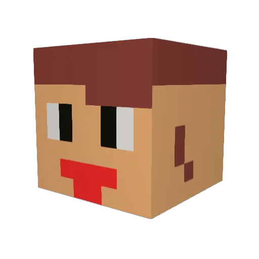 snotcrow Minecraft avatar head, 3D render