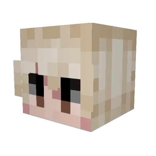snotgoat Minecraft avatar head, 3D render