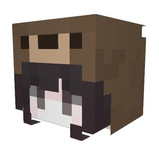 snout Minecraft avatar head, 3D render