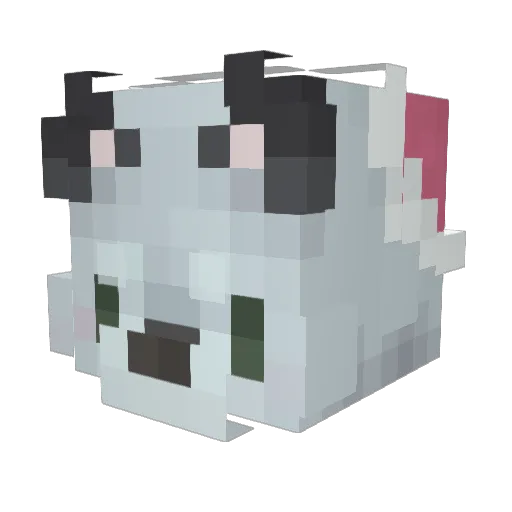 snovvfox Minecraft avatar head, 3D render