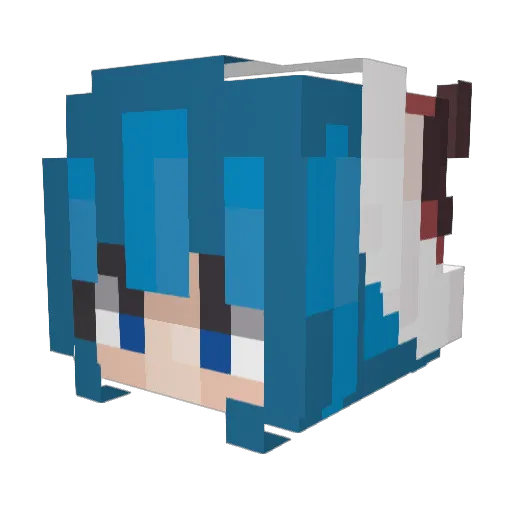 snow_0329 Minecraft avatar head, 3D render