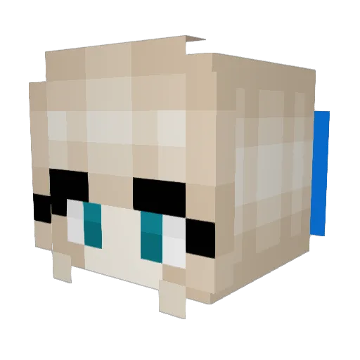 snow_aster Minecraft avatar head, 3D render