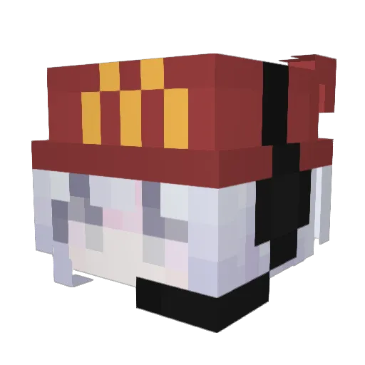 snow_crane Minecraft avatar head, 3D render
