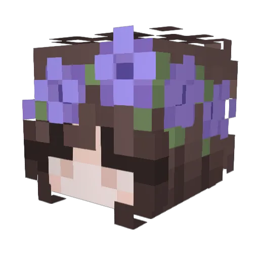 snow_flurry Minecraft avatar head, 3D render