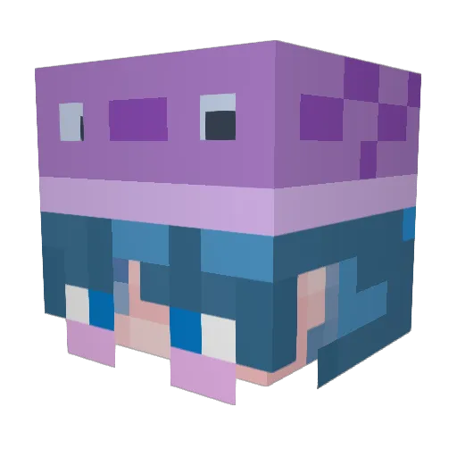 snow_frozen Minecraft avatar head, 3D render