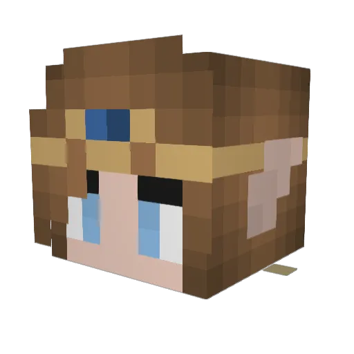 snowangels13 Minecraft avatar head, 3D render