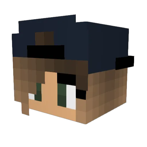 snowberry_ Minecraft avatar head, 3D render
