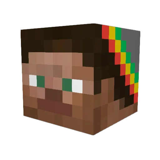 snowbrother Minecraft avatar head, 3D render