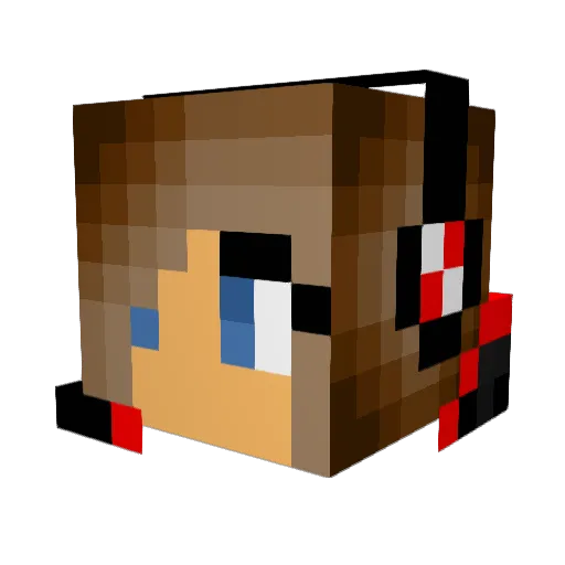snowflake_katie Minecraft avatar head, 3D render