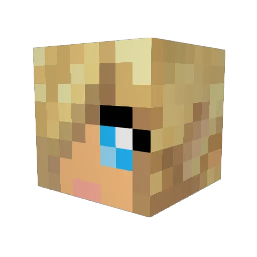 snowflakepuppy Minecraft avatar head, 3D render