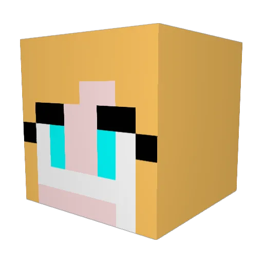 snowfox777 Minecraft avatar head, 3D render